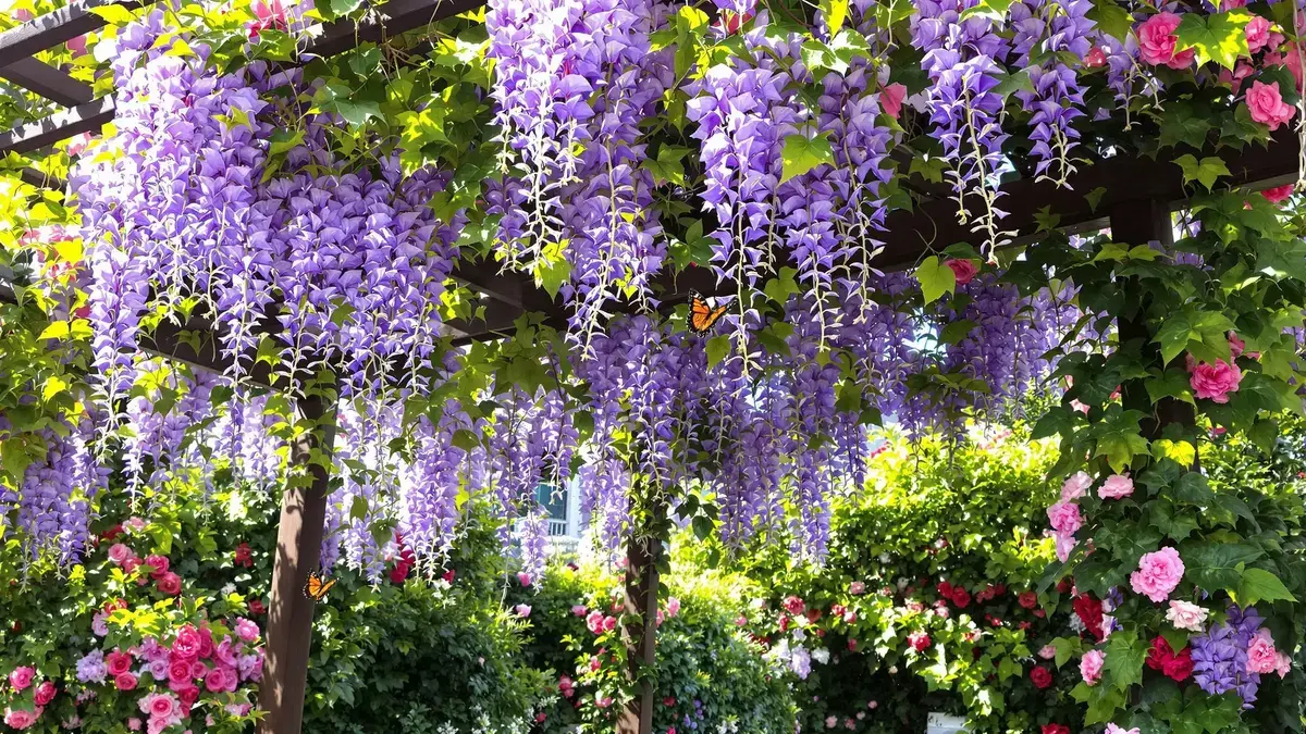 Ontdek de 5 klimplanten aanbevolen door Nederlandse experts om je pergola te verfraaien